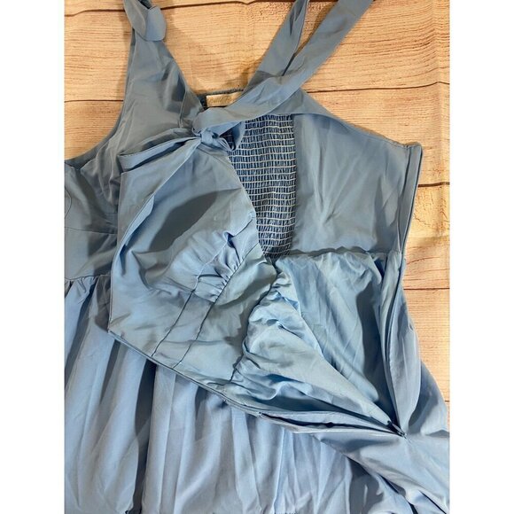 Belle Pogue Women's Blue Rockabilly Retro Fit And Flare Dress - XL - Picture 11 of 15